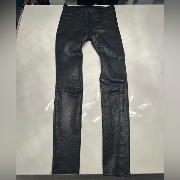 Rag & Bone lambskin leather skinny pants - Picture 5 of 9